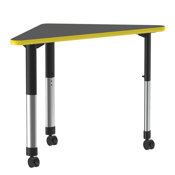 HPL Collaborative Desk - Casters - Wing